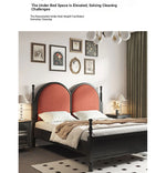 Stylish Pile Fabric Bed with Elegant Ash Wood Frame - Cozy Foam and Pine Design for Ultimate Comfort hsxz-2166