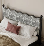 Elegant Scalloped Design Bed in Cotton-Ramie and Ash Wood – Stylish, Sturdy, and Comfortable Furniture for Your Bedroom hsxz-2167