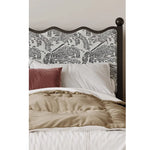 Elegant Scalloped Design Bed in Cotton-Ramie and Ash Wood – Stylish, Sturdy, and Comfortable Furniture for Your Bedroom hsxz-2167