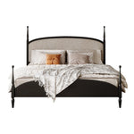 Stylish Cotton-Ramie Bed with Ash Wood Frame and Luxurious Foam Comfort – Perfect for Your Bedroom! hsxz-2168