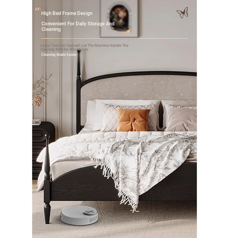 Stylish Cotton-Ramie Bed with Ash Wood Frame and Luxurious Foam Comfort – Perfect for Your Bedroom! hsxz-2168