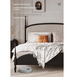 Stylish Cotton-Ramie Bed with Ash Wood Frame and Luxurious Foam Comfort – Perfect for Your Bedroom! hsxz-2168