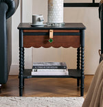 Stylish Red Oak Bedside Cupboard with Unique Design – Perfect for Your Living Room or Bedroom hsxz-2169