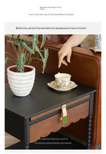 Stylish Red Oak Bedside Cupboard with Unique Design – Perfect for Your Living Room or Bedroom hsxz-2169