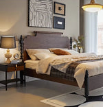 Stylish Red Oak Bedside Cupboard with Unique Design – Perfect for Your Living Room or Bedroom hsxz-2169