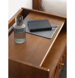 Stylish Solid Wood Bedside Cupboard with Multi-Layer and Metal Density Board, Perfect for Home Bedroom Decor hsxz-2170
