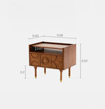 Stylish Solid Wood Bedside Cupboard with Multi-Layer and Metal Density Board, Perfect for Home Bedroom Decor hsxz-2170