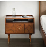 Stylish Solid Wood Bedside Cupboard with Multi-Layer and Metal Density Board, Perfect for Home Bedroom Decor hsxz-2170