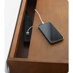 Stylish Solid Wood Bedside Cupboard with Multi-Layer and Metal Density Board, Perfect for Home Bedroom Decor hsxz-2170