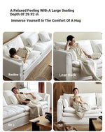 Elegant Linen Sofa with Plush Down and Silk Floss Cushions – Modern Comfort Design hsxz-2172