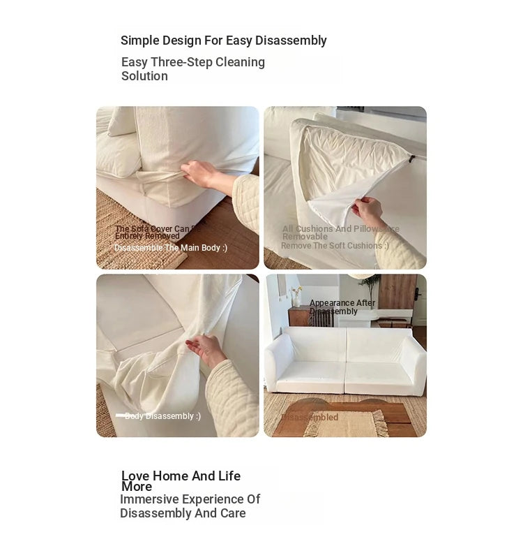 Elegant Linen Sofa with Plush Down and Silk Floss Cushions – Modern Comfort Design hsxz-2172