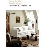 Elegant Linen Sofa with Plush Down and Silk Floss Cushions – Modern Comfort Design hsxz-2172