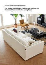 Elegant Linen Sofa with Plush Down and Silk Floss Cushions – Modern Comfort Design hsxz-2172