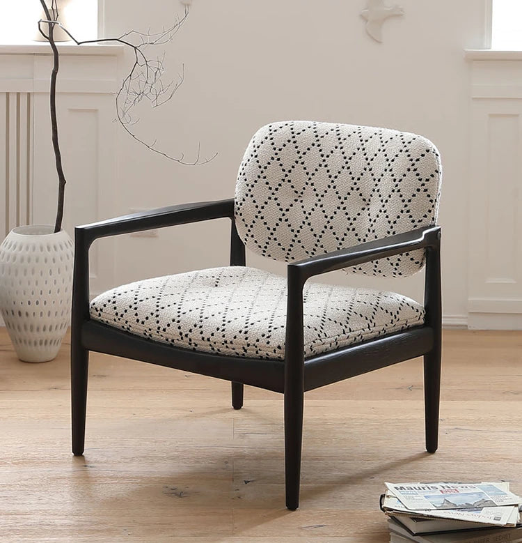 Stylish Solid Wood Chair with Cozy Cotton-Ramie Cushion - Modern Ash Wood Accent Seat for Living Room or Office hsxz-2173