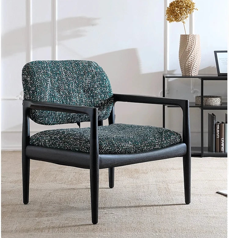Stylish Solid Wood Chair with Cozy Cotton-Ramie Cushion - Modern Ash Wood Accent Seat for Living Room or Office hsxz-2173