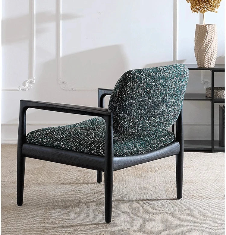 Stylish Solid Wood Chair with Cozy Cotton-Ramie Cushion - Modern Ash Wood Accent Seat for Living Room or Office hsxz-2173