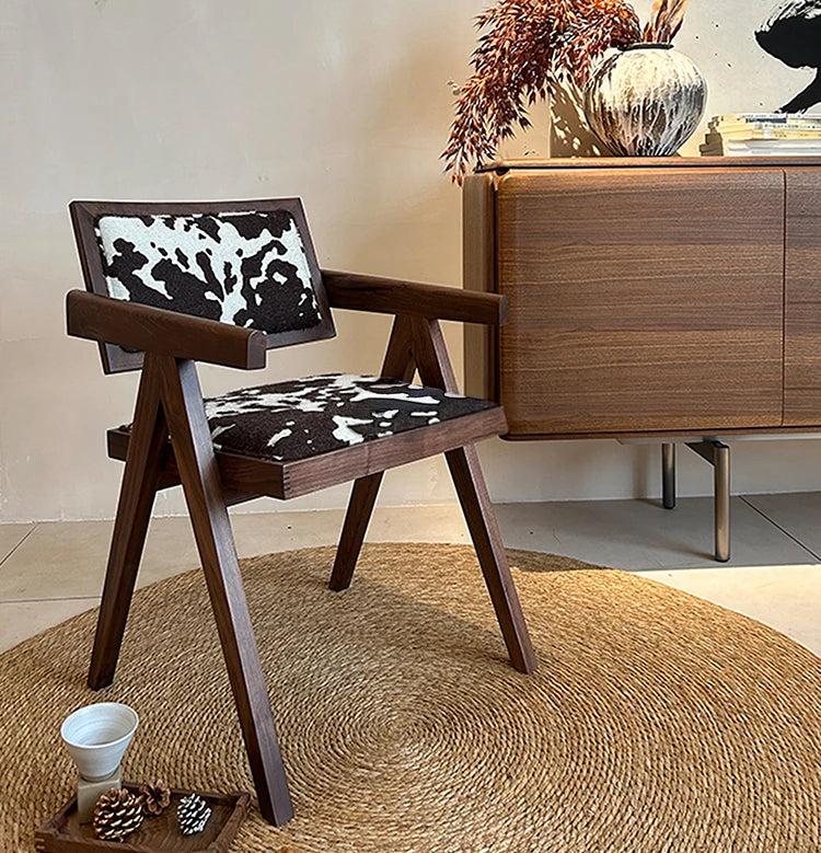 Stylish Foam Upholstered Armchair with Ash Wood Frame - Modern Pile Fabric Accent Chair hsxz-2175