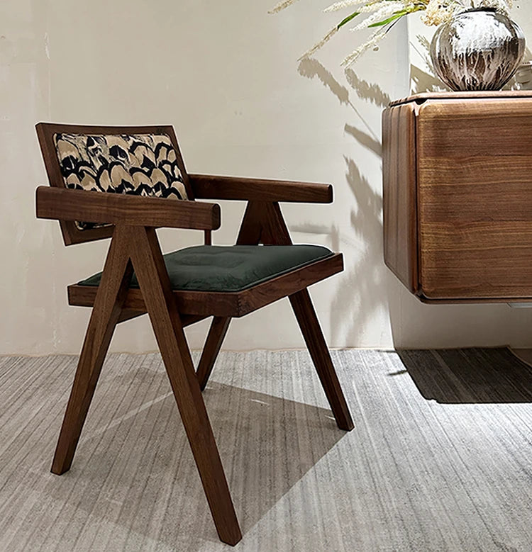 Stylish Foam Upholstered Armchair with Ash Wood Frame - Modern Pile Fabric Accent Chair hsxz-2175
