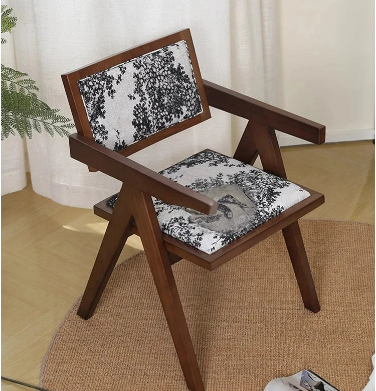 Stylish Foam Upholstered Armchair with Ash Wood Frame - Modern Pile Fabric Accent Chair hsxz-2175