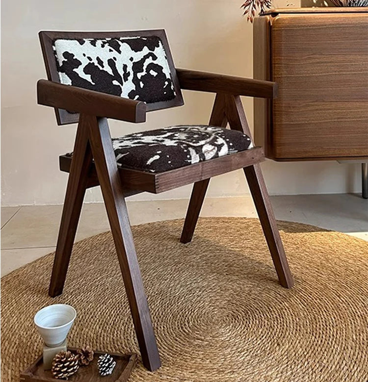 Stylish Foam Upholstered Armchair with Ash Wood Frame - Modern Pile Fabric Accent Chair hsxz-2175