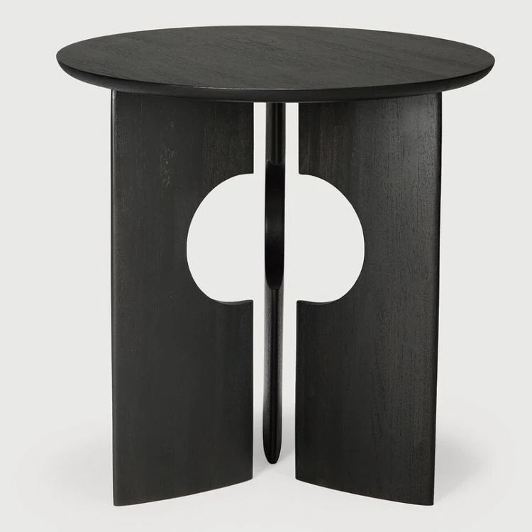 Stylish Round Oak Tea Table with Unique Base Design - Modern Home Furniture Accent Piece hsxz-2176