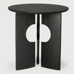 Stylish Round Oak Tea Table with Unique Base Design - Modern Home Furniture Accent Piece hsxz-2176