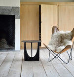 Stylish Round Oak Tea Table with Unique Base Design - Modern Home Furniture Accent Piece hsxz-2176