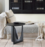 Stylish Round Oak Tea Table with Unique Base Design - Modern Home Furniture Accent Piece hsxz-2176