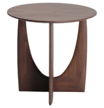 Stylish Round Oak Tea Table with Unique Base Design - Modern Home Furniture Accent Piece hsxz-2176
