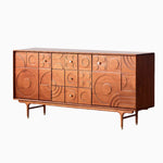 Stylish Solid Wood Cabinet with Unique Multi-Layer Design and Copper Accents for Modern Living Spaces hsxz-2179