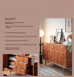 Stylish Solid Wood Cabinet with Unique Multi-Layer Design and Copper Accents for Modern Living Spaces hsxz-2179