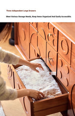 Stylish Solid Wood Cabinet with Unique Multi-Layer Design and Copper Accents for Modern Living Spaces hsxz-2179