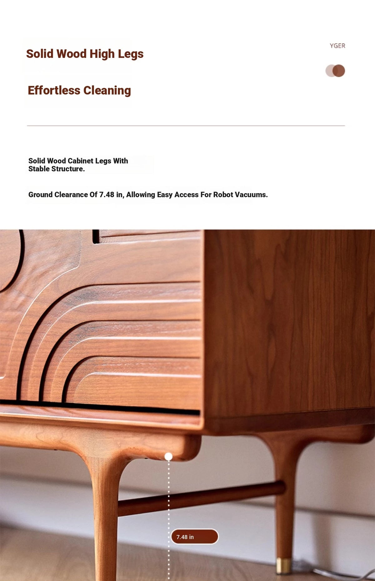 Stylish Solid Wood Cabinet with Unique Multi-Layer Design and Copper Accents for Modern Living Spaces hsxz-2179