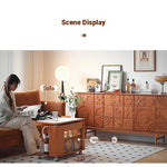 Stylish Solid Wood Cabinet with Unique Multi-Layer Design and Copper Accents for Modern Living Spaces hsxz-2179