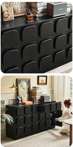 Modern Black Ash Wood Cabinet with Multi-Layer Board - Stylish Storage Solution for Home Decor hsxz-2181
