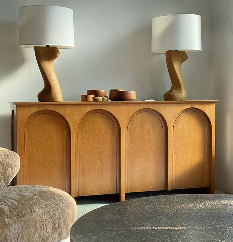 Stylish Multi-Layer Board Cabinet with Elegant Arch Design – Perfect for Modern Living Spaces hsxz-2182