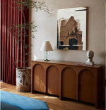 Stylish Multi-Layer Board Cabinet with Elegant Arch Design – Perfect for Modern Living Spaces hsxz-2182