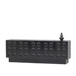 Stylish Multi-Layer Board Cabinet with Unique Textured Design for Modern Living Spaces hsxz-2186