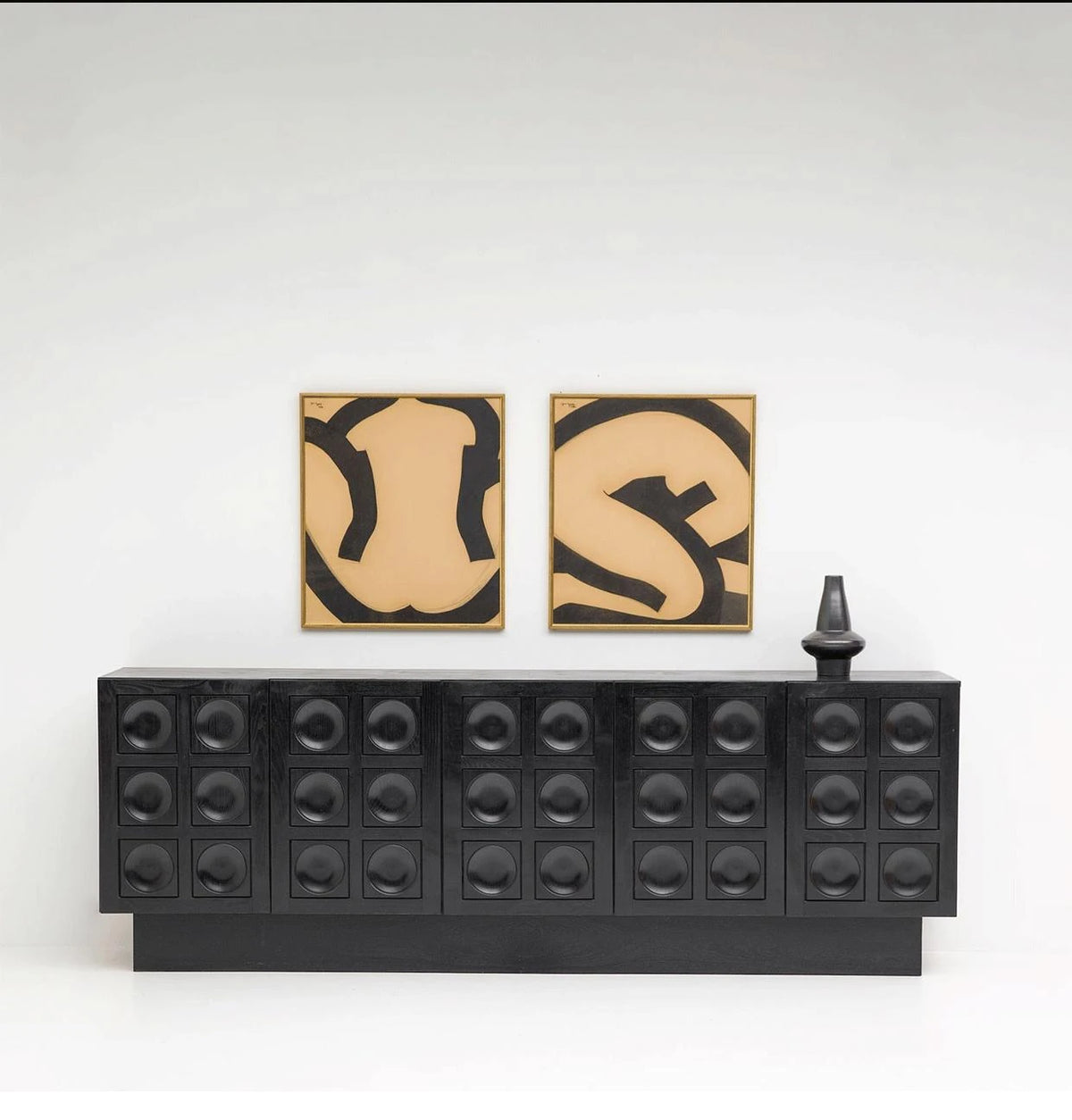 Stylish Multi-Layer Board Cabinet with Unique Textured Design for Modern Living Spaces hsxz-2186
