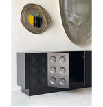 Stylish Multi-Layer Board Cabinet with Unique Textured Design for Modern Living Spaces hsxz-2186