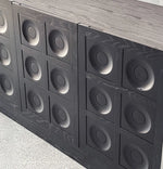 Stylish Multi-Layer Board Cabinet with Unique Textured Design for Modern Living Spaces hsxz-2186