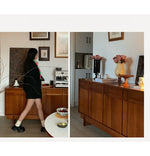 Stylish Solid Wood Cabinet – Perfect Height for Easy Access and Elegant Storage Solution hsxz-2187