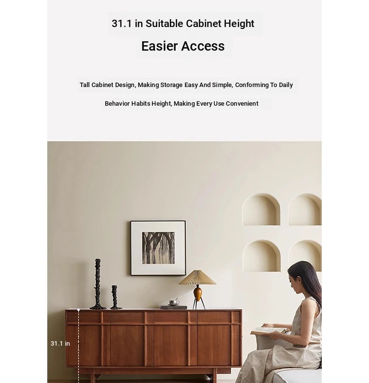 Stylish Solid Wood Cabinet – Perfect Height for Easy Access and Elegant Storage Solution hsxz-2187