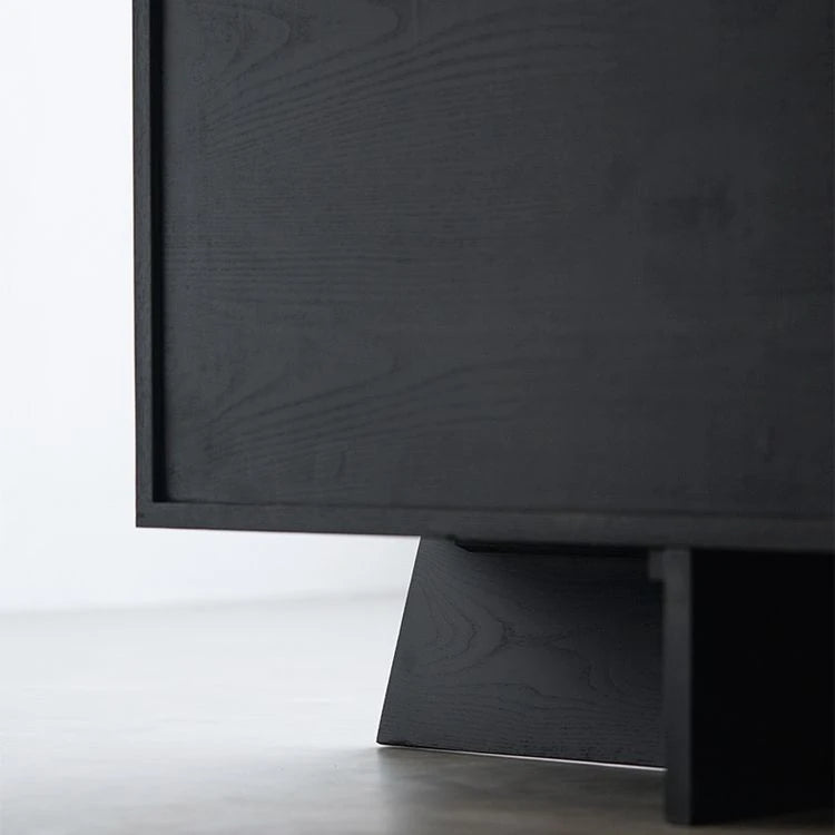 Stylish Ash Wood & Chinese Fir Cabinet with Unique Multi-Layer Design – Modern Storage Solution for Any Room hsxz-2188