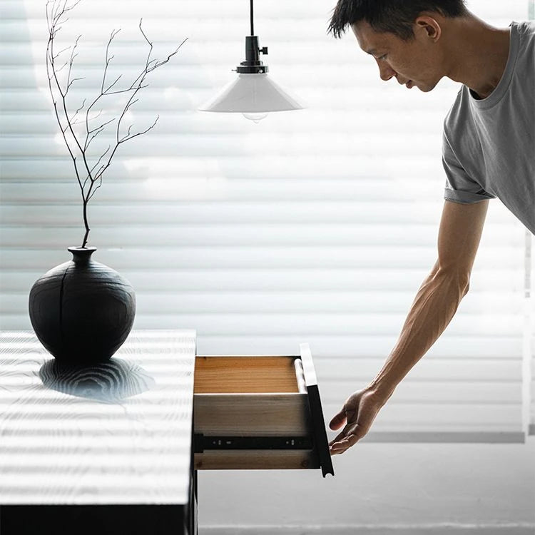 Stylish Ash Wood & Chinese Fir Cabinet with Unique Multi-Layer Design – Modern Storage Solution for Any Room hsxz-2188