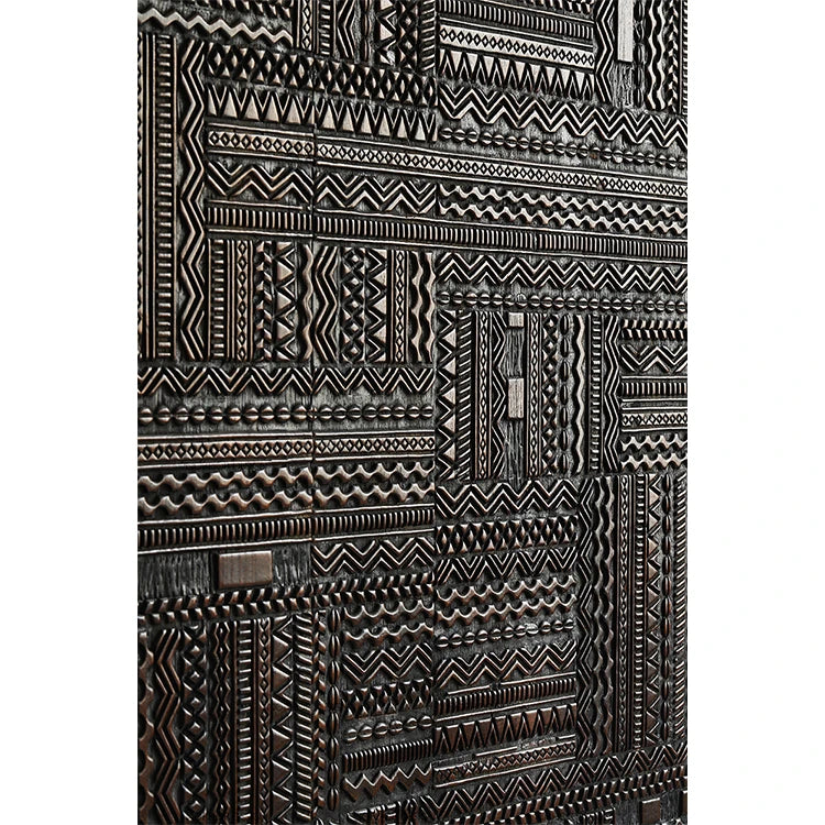 Stylish Oak and Teak Cabinet with Intricate Iron Base - Modern Storage Solution for Your Home hsxz-2189