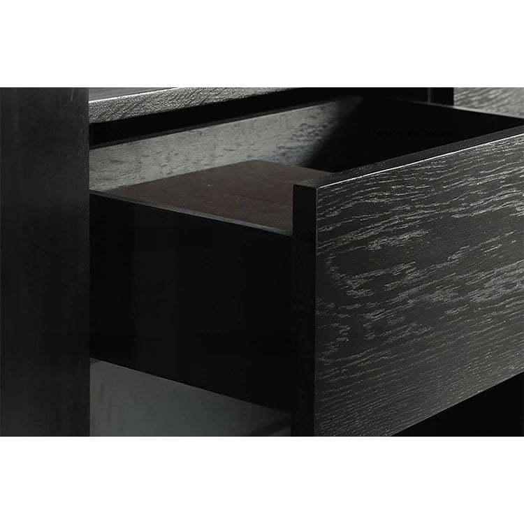Stylish Oak and Teak Cabinet with Intricate Iron Base - Modern Storage Solution for Your Home hsxz-2189