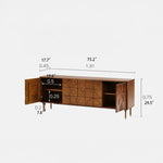 Stylish Solid Wood Cabinet with Unique Geometric Design - Perfect for Home Organization! hsxz-2191