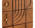 Stylish Solid Wood Cabinet with Unique Geometric Design - Perfect for Home Organization! hsxz-2191