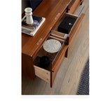 Stylish Solid Wood TV Cabinet with Glass Doors - Modern and Functional Living Room Furniture hsxz-2193